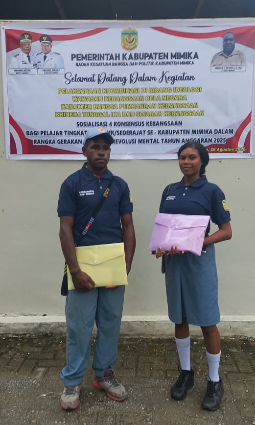 Bakesbangpol Sosialisasi Empat Pilar Kebangsaan, Begini Tanggapan Pelajar Mimika