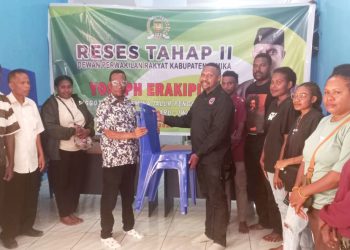 Aliansi Pemuda Kamoro Terima Bantuan dari Anggota DPRK Mimika Jalur Otsus Yoseph Erakipiya