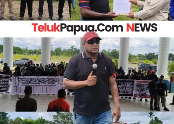 Sembilan Tahun Tanpa Kepastian, Puluhan Buruh Moker Freeport Demo ke DPRK Mimika. Anggota DPRK Janji Perjuangkan Nasib Buruh Moker PTFI