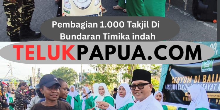 PW Fatayat NU Papua Tengah Bagi 1.000 Paket Takjil Serentak di Tiga Kabupaten