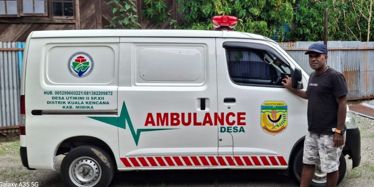 Perdana di Kabupaten Mimika: Pemerintah Kampung Utikini II Gunakan Dana Desa 2025 Beli Mobil Ambulance, Layani Masyarakat Secara Gratis