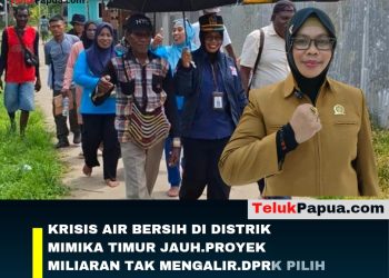Atasi Krisis Air Bersih di Fanamo-Omawita, Anggota DPRK Mimika Hj. Rampeani Rachman Langsung Bangun Sumur Bor