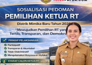 Kadistrik Mimika Baru Terbitkan SK Nomor 05 Tahun 2026 Terkait Pedoman Pemilihan Ketua RT dan Lembaga Kemasyarakatan Kampung/Kelurahan