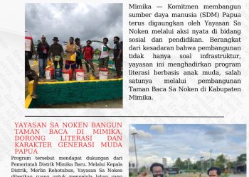 Yayasan Sa Noken Bangun Taman Baca di Mimika, Jadi Ruang Belajar  Inklusif dan Literasi Berbasis Generasi Muda Papua
