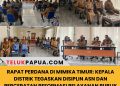 Rapat Perdana, Kepala Distrik Mimika Timur Tegaskan Disiplin ASN dan Dorong Percepatan Reformasi Pelayanan Publik