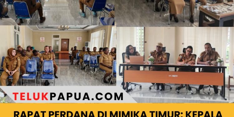 Rapat Perdana, Kepala Distrik Mimika Timur Tegaskan Disiplin ASN dan Dorong Percepatan Reformasi Pelayanan Publik
