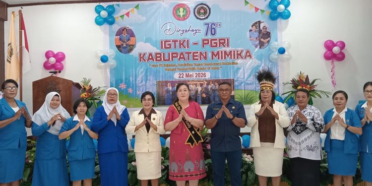 Dihadiri Bunda PAUD Mimika, Peringatan 76 Tahun IGTKI-PGRI di Mimika Berlangsung Meriah. Ketua Umum Tekankan 4 Poin Penting