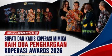 Raih Dua Penghargaan Koperasi Awards 2026, Bukti Dedikasi Bupati dan Kadis Koperasi untuk Mimika
